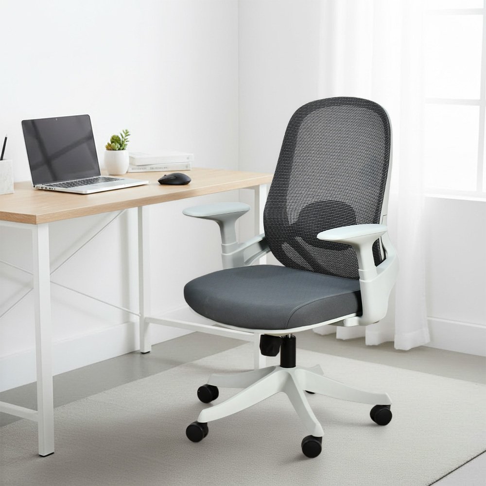 كرسي مكتب مودرن دوار قابل للتعديل رمادي كرسي مكتب مودرن دوار قابل للتعديل رمادي