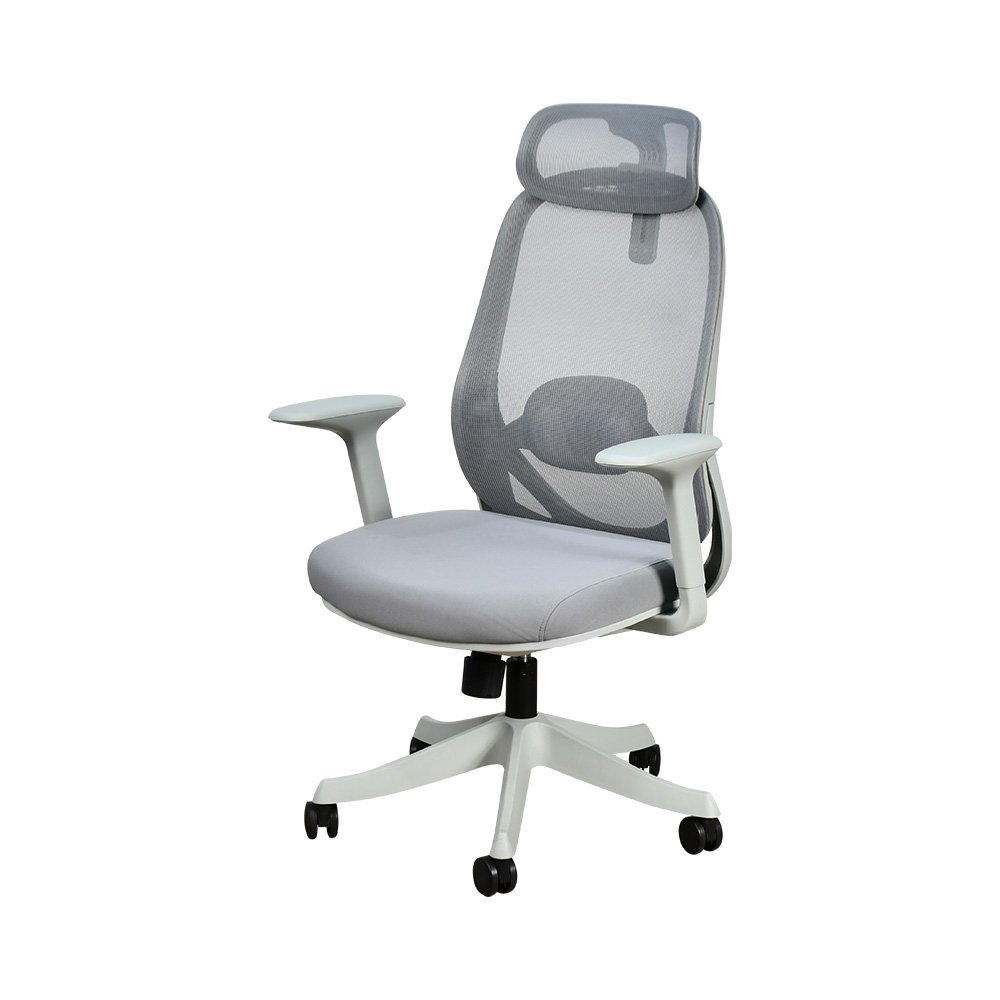 كرسي مكتب مودرن دوار قابل للتعديل رمادي