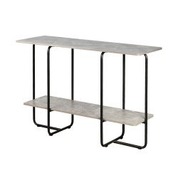 مدخل استقبال خشبي 2 دور بهيكل معدني رمادي