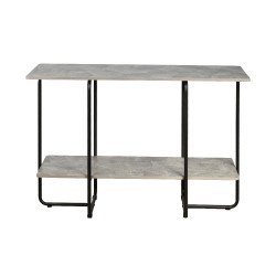 مدخل استقبال خشبي 2 دور بهيكل معدني رمادي