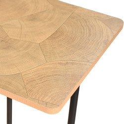 مدخل استقبال خشبي 2 دور بهيكل معدني بيج