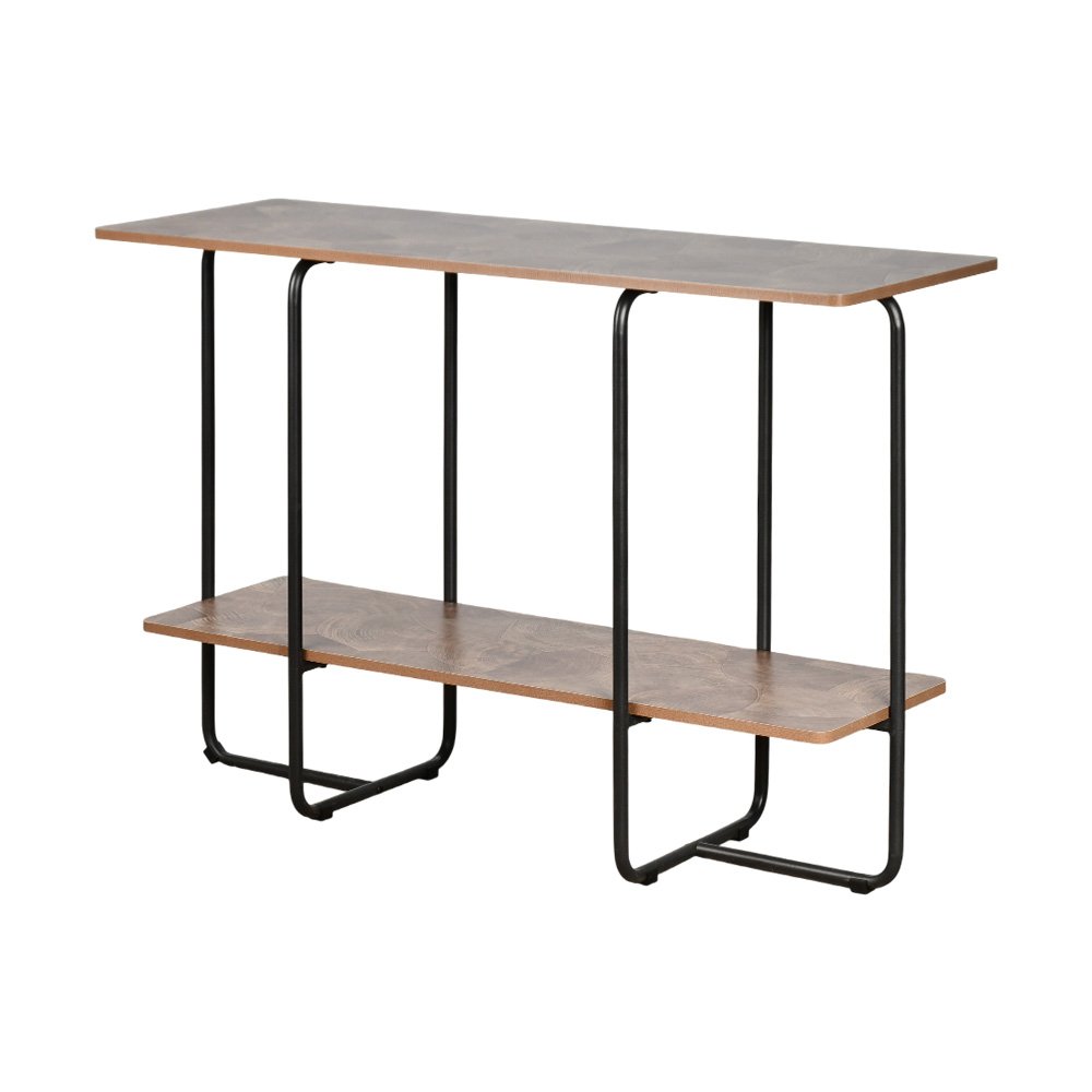 مدخل استقبال خشبي 2 دور بهيكل معدني بني