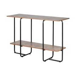 مدخل استقبال خشبي 2 دور بهيكل معدني بني