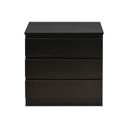 خزانة خشب بـ 3 أدراج تصميم عصري أسود