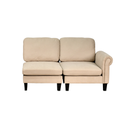 كنبة زاوية مودرن قماش تصميم عصري بيج