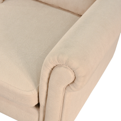 كنبة زاوية مودرن قماش تصميم عصري بيج