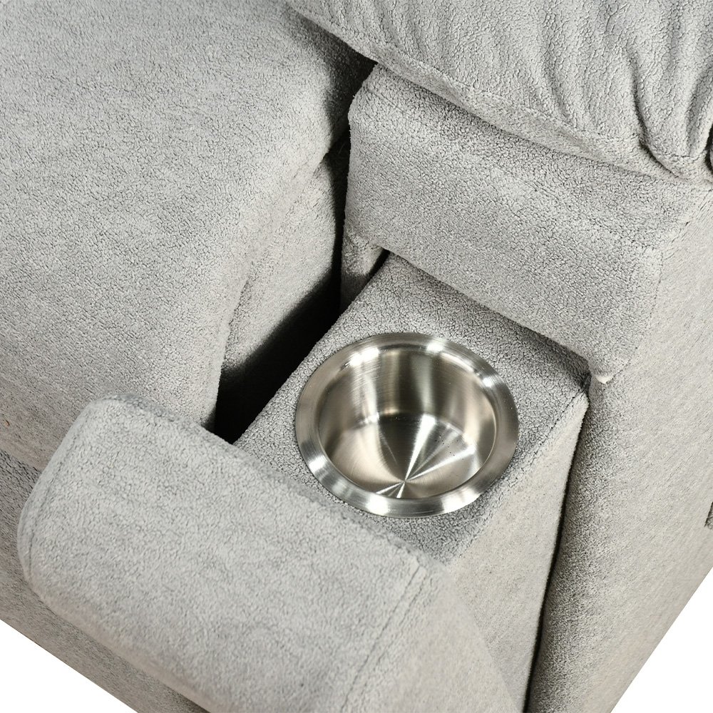 كرسي استرخاء فخم هزاز دوار بحامل جوال وحامل أكواب متحرك