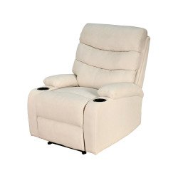 كرسي استرخاء ثابت مودرن قماشي عصري بيج