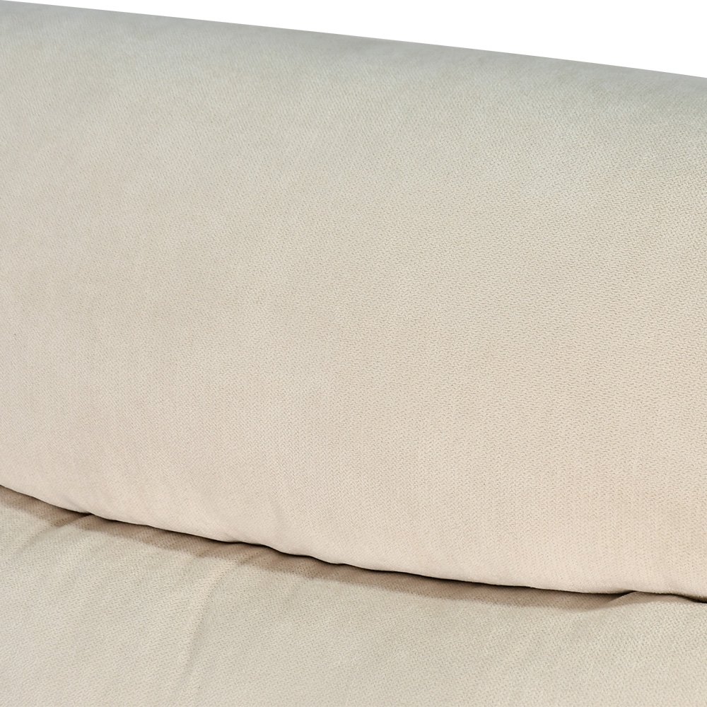 كرسي استرخاء ثابت مودرن قماشي عصري بيج