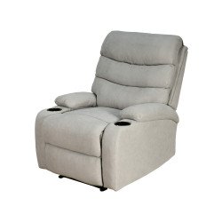 كرسي استرخاء ثابت مودرن قماشي عصري رمادي