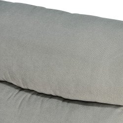 كرسي استرخاء ثابت مودرن قماشي عصري رمادي