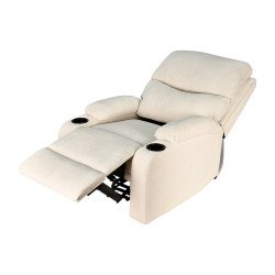 كرسي استرخاء ثابت مودرن قماشي عصري بيج