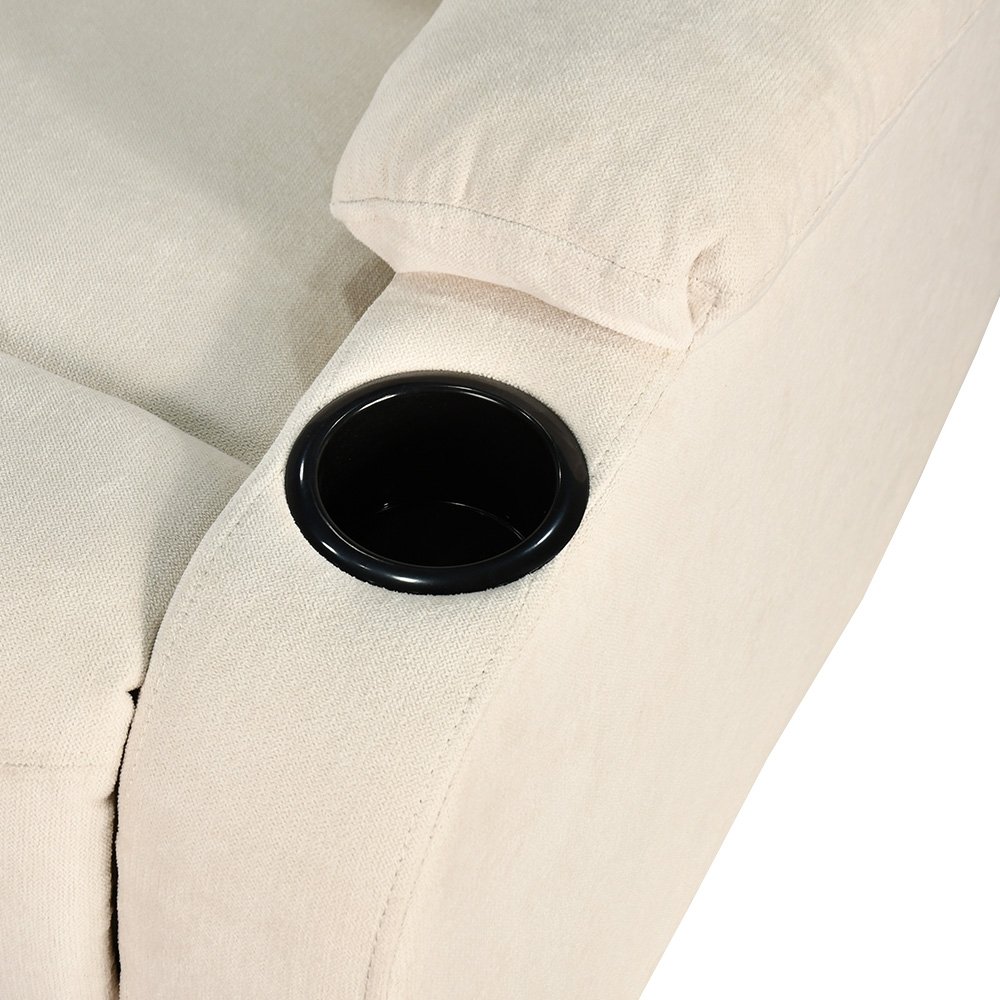 كرسي استرخاء ثابت مودرن قماشي عصري بيج