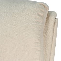 كرسي استرخاء ثابت مودرن قماشي عصري بيج