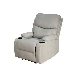 كرسي استرخاء ثابت مودرن قماشي عصري رمادي