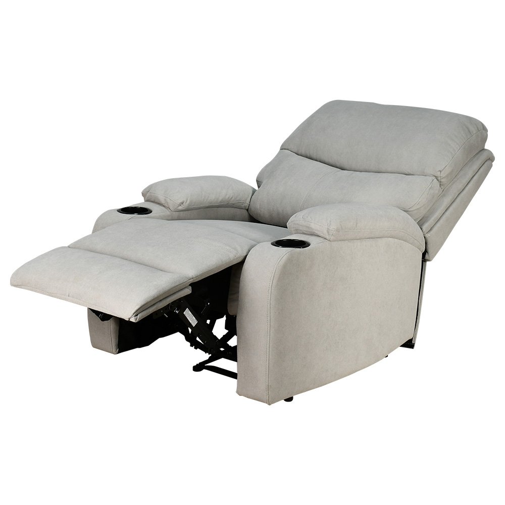 كرسي استرخاء ثابت مودرن قماشي عصري رمادي