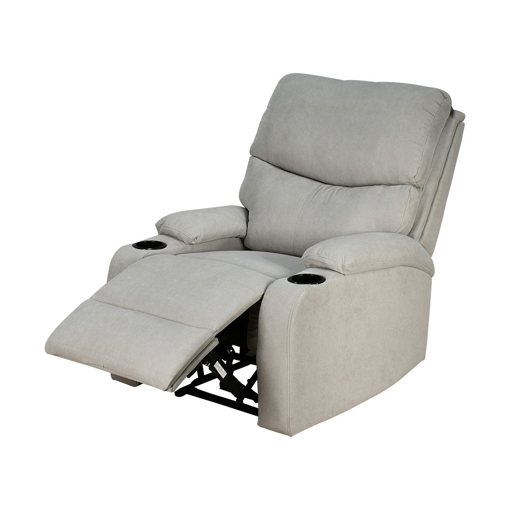 كرسي استرخاء ثابت مودرن قماشي عصري رمادي