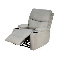 كرسي استرخاء ثابت مودرن قماشي عصري رمادي