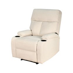 كرسي استرخاء ثابت مودرن قماشي عصري بيج