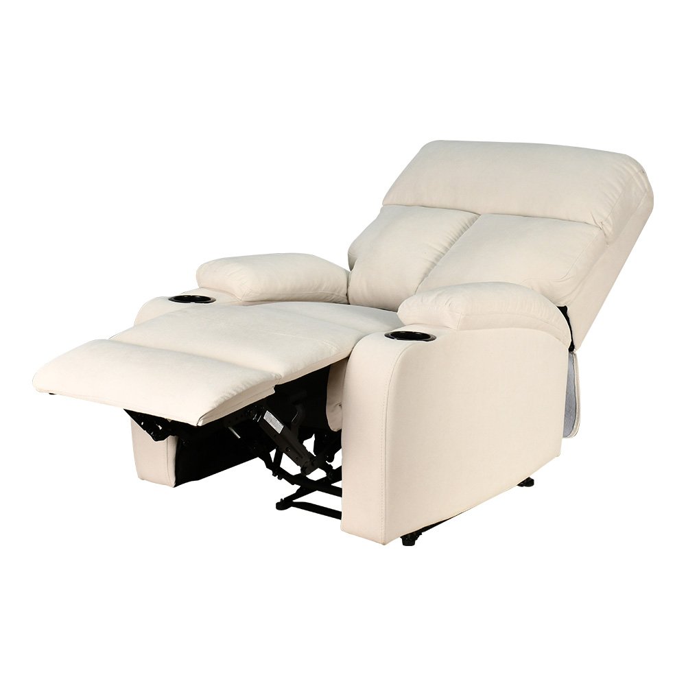 كرسي استرخاء ثابت مودرن قماشي عصري بيج كرسي استرخاء ثابت مودرن قماشي عصري بيج