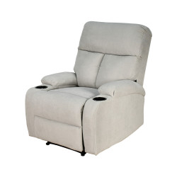 كرسي استرخاء ثابت مودرن قماشي عصري رمادي