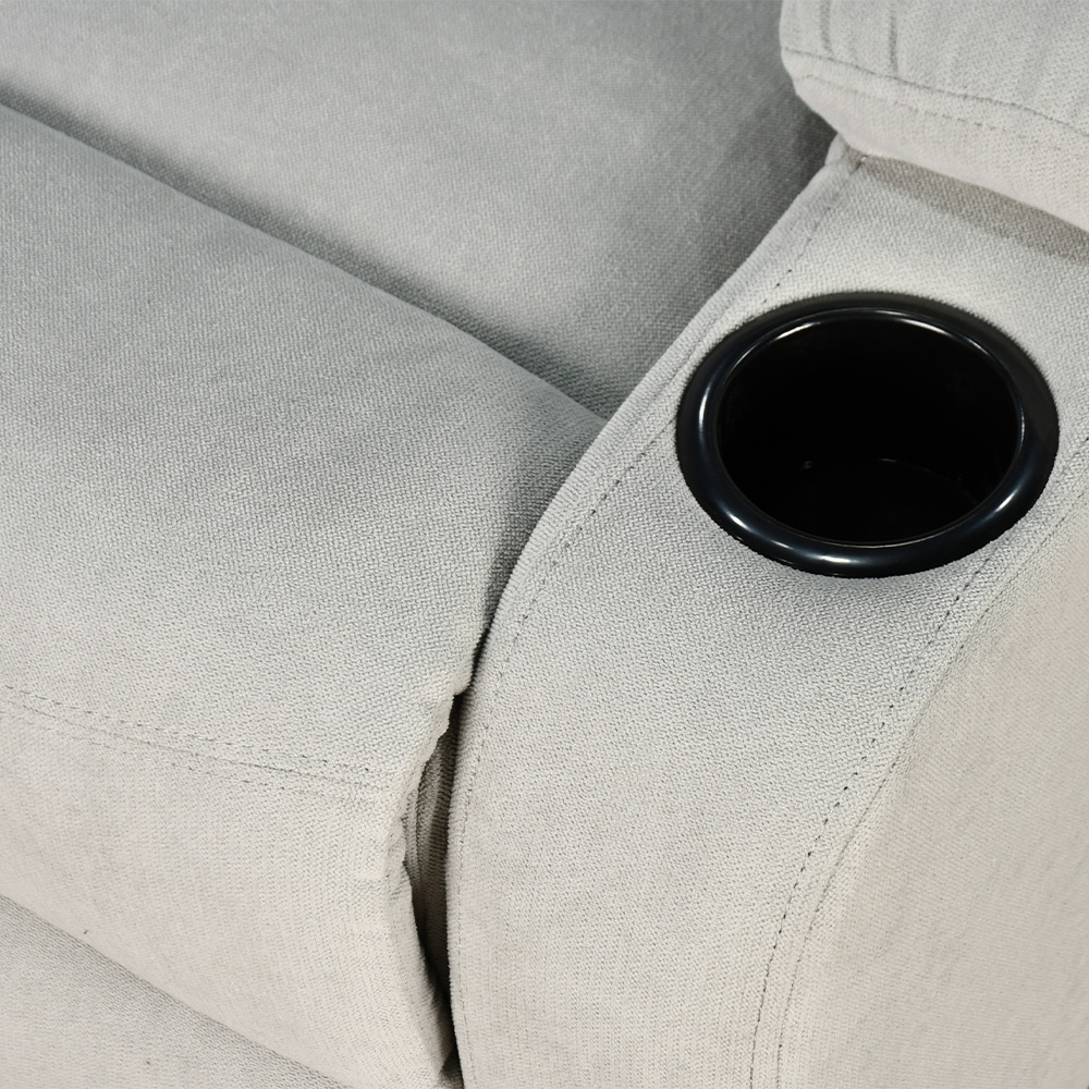 كرسي استرخاء ثابت مودرن قماشي عصري رمادي