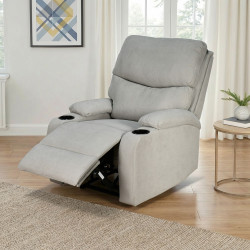 كرسي استرخاء ثابت مودرن قماشي عصري رمادي كرسي استرخاء ثابت مودرن قماشي عصري رمادي