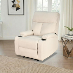 كرسي استرخاء ثابت مودرن قماشي عصري بيج