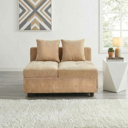 كنبة فاخرة قابلة للتعديل الي سرير مودرن مع تخزين كوفي