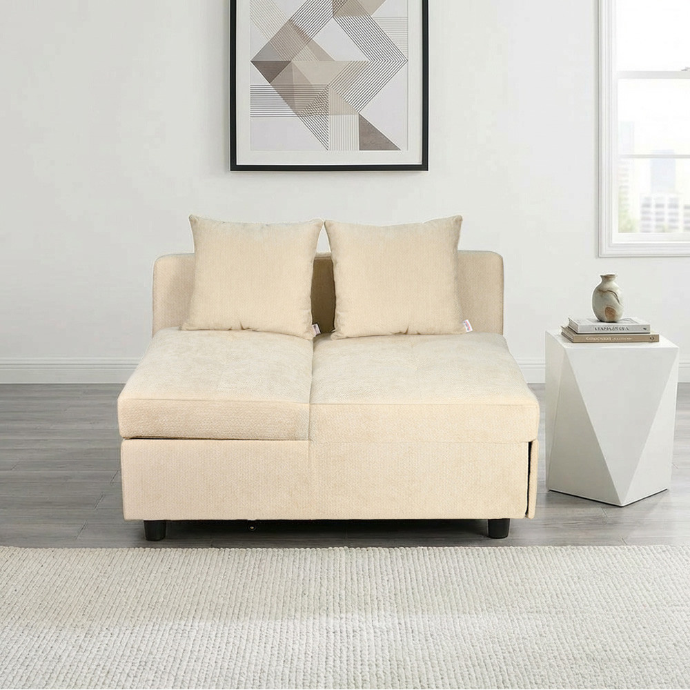 كنبة فاخرة قابلة للتعديل الي سرير مودرن مع تخزين بيج كنبة فاخرة قابلة للتعديل الي سرير مودرن مع تخزين بيج