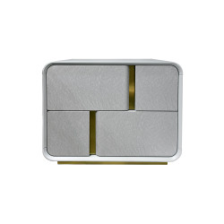 غرفة نوم متكاملة مودرن 8 قطع خشب فاخر - رمادي