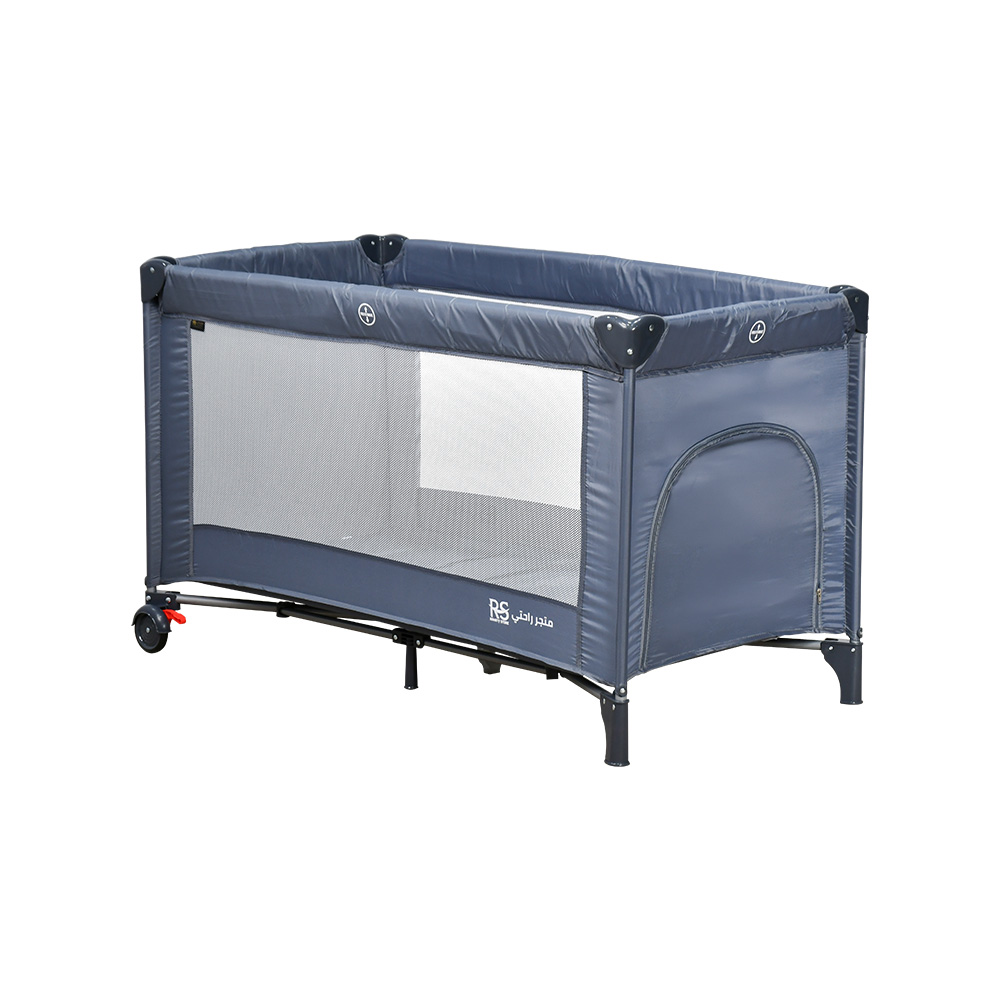 محبس أطفال حواجز متنقل بتصميم آمن رمادي