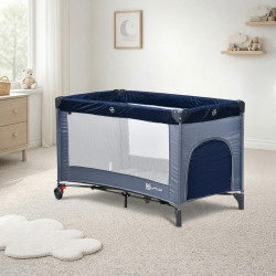 محبس أطفال حواجز متنقل بتصميم آمن أزرق