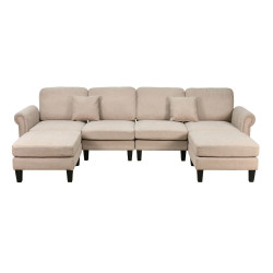 كنبة زاوية مودرن قماش تصميم عصري كافيه