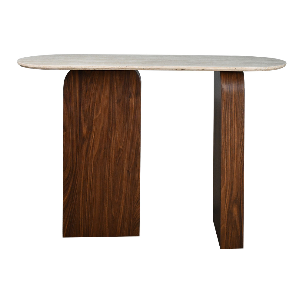 مدخل استقبال خشب مودرن بني × بيج 120 سم