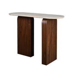 مدخل استقبال خشب مودرن بني × بيج 120 سم