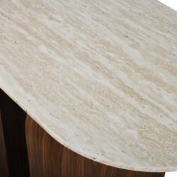 مدخل استقبال خشب مودرن بني × بيج 120 سم