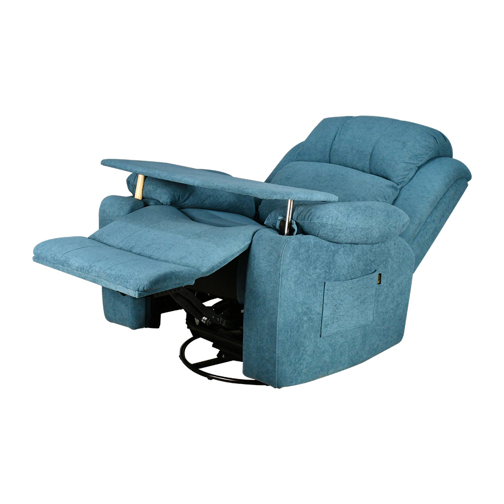 كرسي استرخاء مودرن هزار دوار بحامل جوال مع طاولة سماوي غامق