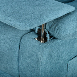 كرسي استرخاء مودرن هزار دوار بحامل جوال مع طاولة سماوي غامق