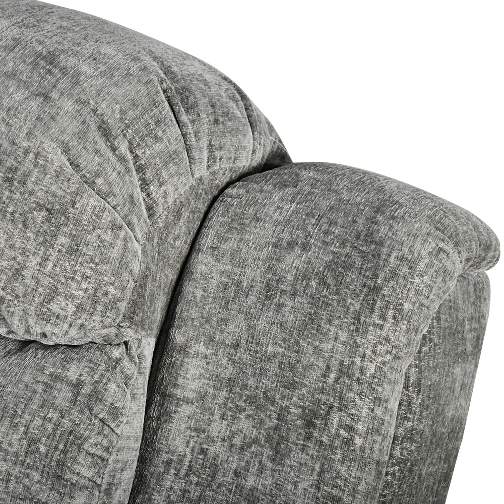 كرسي استرخاء فخم هزاز دوار بحامل جوال رمادي غامق