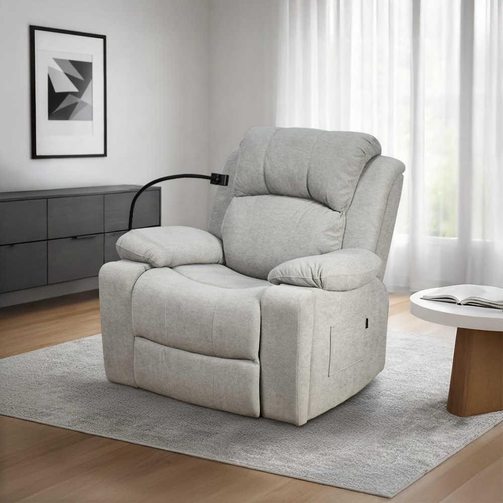 كرسي استرخاء فخم هزاز دوار بحامل جوال وحامل أكواب متحرك كرسي استرخاء فخم هزاز دوار بحامل جوال وحامل أكواب متحرك