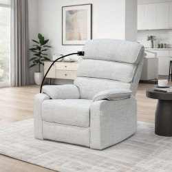 كرسي استرخاء فاخر هزار دوار بحامل جوال أوف وايت