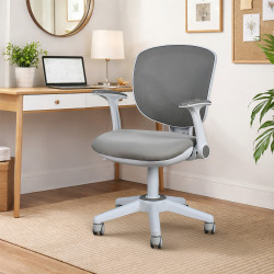 كرسي مكتب مودرن دوار قابل للتعديل رمادي