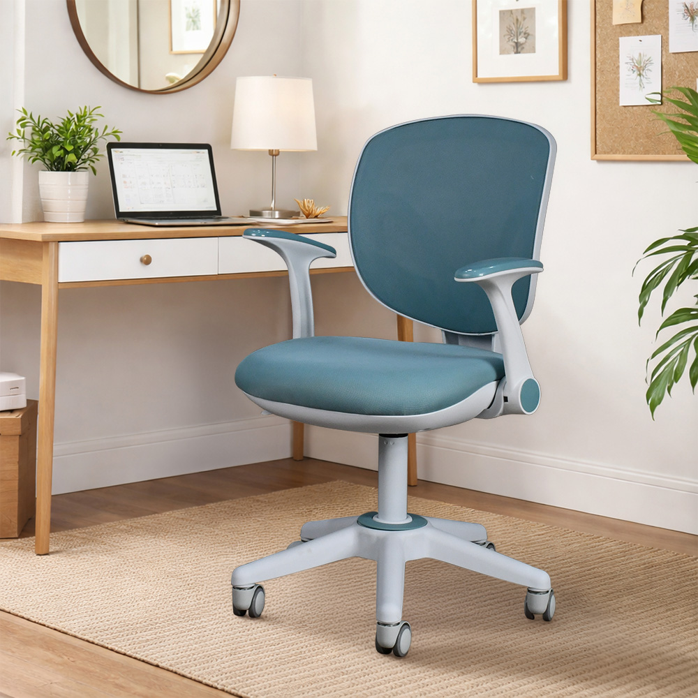 كرسي مكتب مودرن دوار قابل للتعديل أزرق