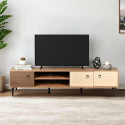 وحدة تلفاز مودرن خشب بتصميم عصري 180 سم