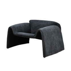 كرسي مفرد مودرن قماشي بهيكل خشبي رمادي غامق كرسي مفرد مودرن قماشي بهيكل خشبي رمادي غامق