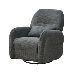 كرسي استرخاء فخم هزاز دوار قماشي مودرن رمادي غامق كرسي استرخاء فخم هزاز دوار قماشي مودرن رمادي غامق