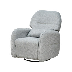 كرسي استرخاء فخم هزاز دوار قماشي مودرن رمادي كرسي استرخاء فخم هزاز دوار قماشي مودرن رمادي