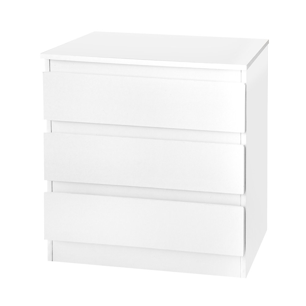 خزانة 3 أدراج أبيض ‎62x60 سم‏