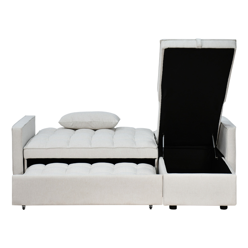 كنبة زاوية قماش مودرن بتصميم عصري مع تخزين بيج